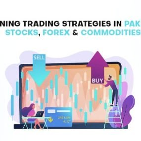 A professional trader analyzing forex, stocks, and commodities charts on multiple screens, symbolizing Pakistan’s evolving trading strategies in 2025.